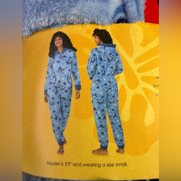 Disney Stitch Women’s Plush Fleece One-Piece Pajama | Medium (10–12) | NWT - Picture 2 of 7